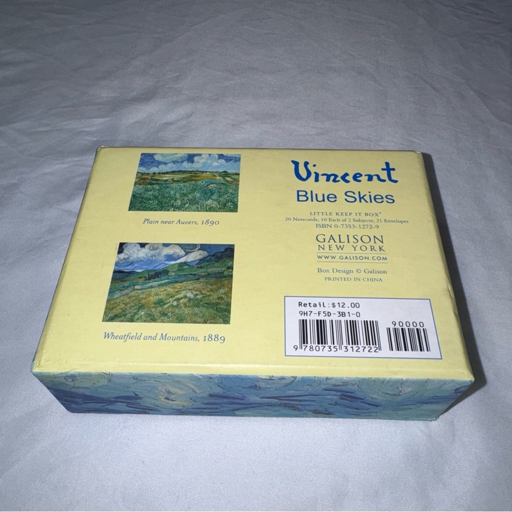 19 Blue-Green Vincent van Gogh Landscape art blank not cards in box - Picture 5 of 6